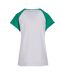 Womens/ladies Contrast Raglan T-shirt White Fern Green Urban Classics-2