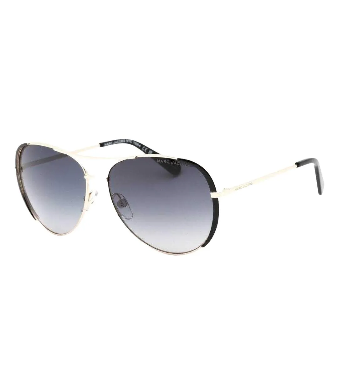 Womens/ladies Logo Sunglasses One Size Dark Grey Gold Marc Jacobs-1