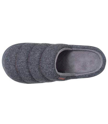 Isotoner Chaussons Mules homme matière feutrine, semelle bloup extra confort
