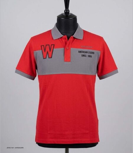 Polo homme WINCHESTER ROADSTER2 en coton rouge : donnez du dynamisme à votre look