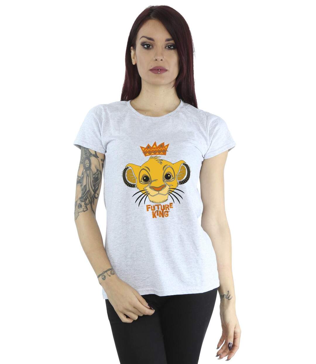 Disney - T-shirt THE LION KING FUTURE KING - Femme (Gris chiné) - UTBI16369-2