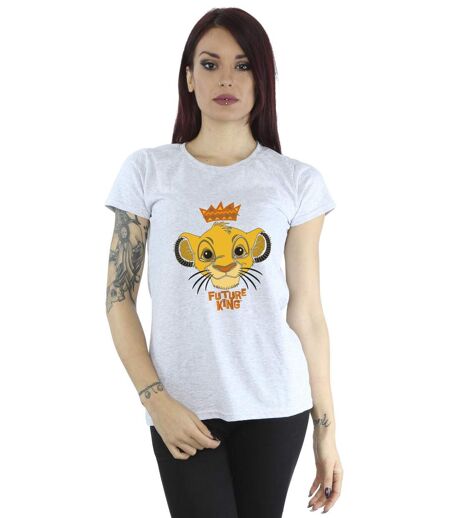 Disney - T-shirt THE LION KING FUTURE KING - Femme (Gris chiné) - UTBI16369