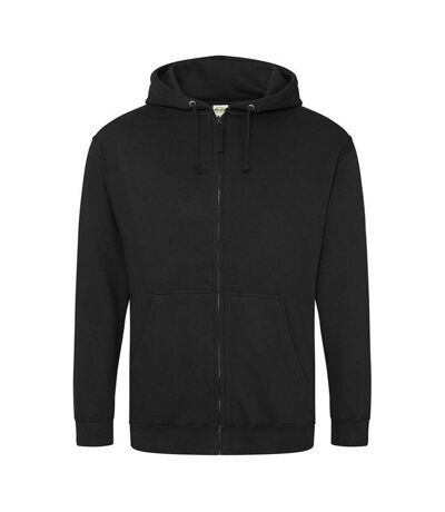 Sweatshirt À Capuche Et Fermeture Zippée Homme Noir Profond Awdis
