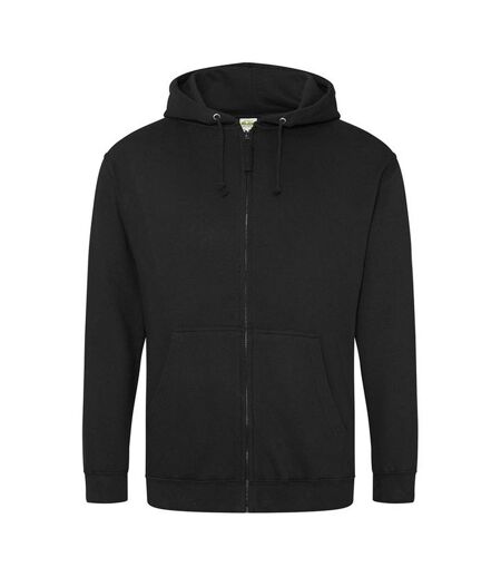 Sweatshirt À Capuche Et Fermeture Zippée Homme Noir Profond Awdis