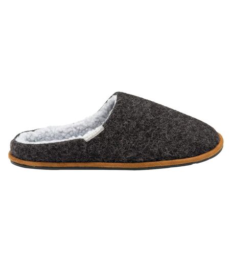 Pantoufles mules doublées en peluche pour hommes avec mousse à mémoire de forme