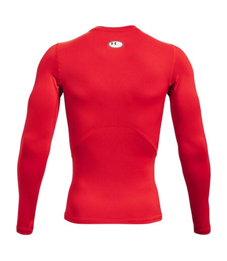 Haut Thermique Manches Longues Heatgear Homme Rouge Under Armour