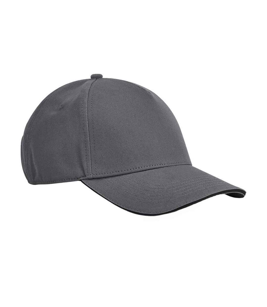 Casquette De Baseball Earthaware Classic Gris Foncé Noir Beechfield-1