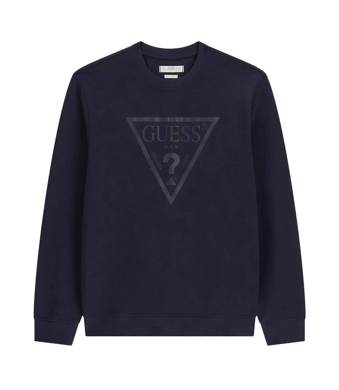 Sweat Motif/style En Relief Homme Bleu Guess-2
