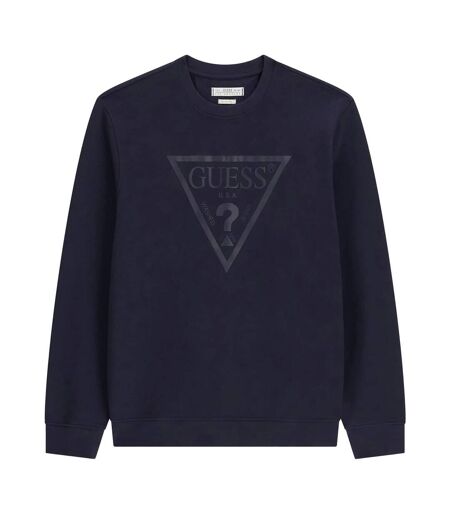 Sweat Motif/style En Relief Homme Bleu Guess