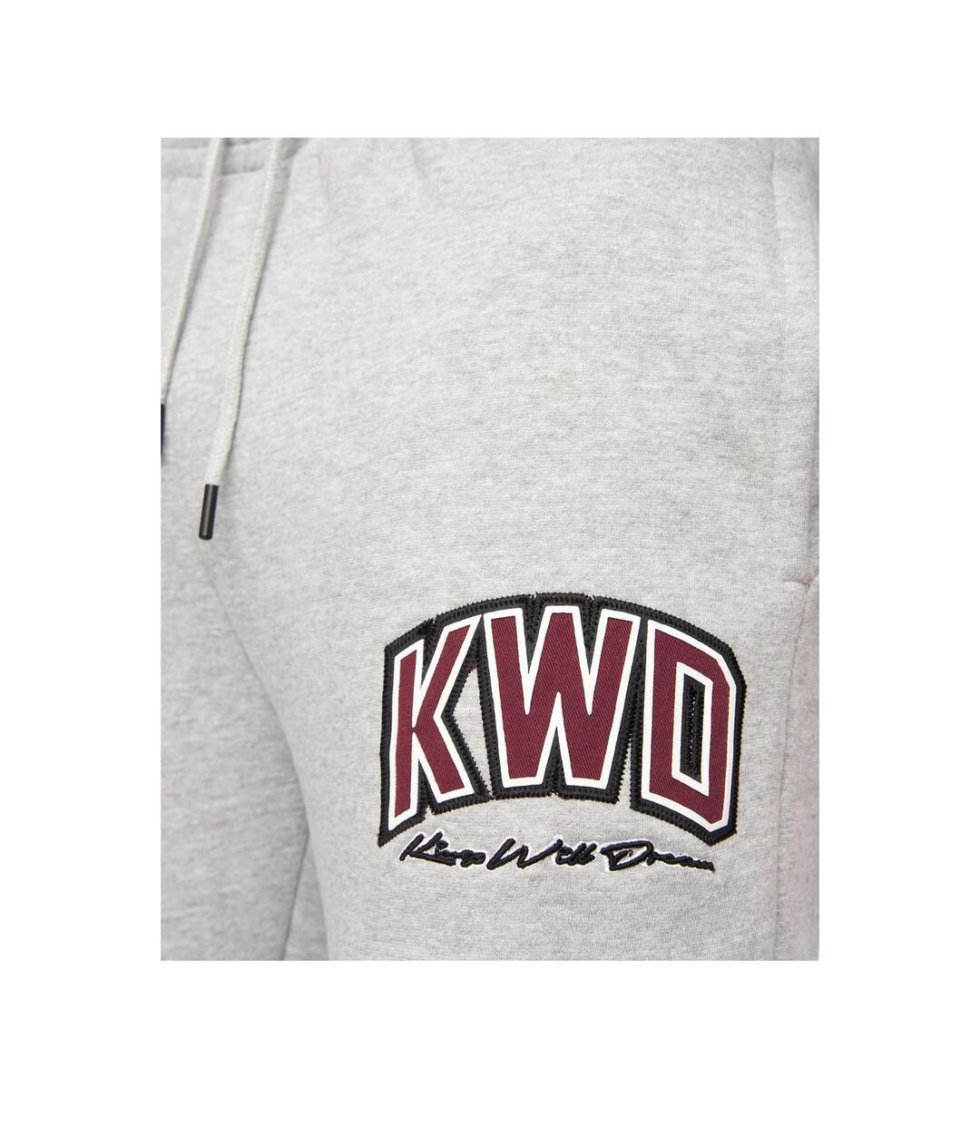 Mens Kingdome Jogging Bottoms Grey Marl Kings Will Dream-4