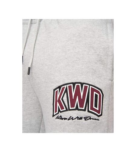 Mens Kingdome Jogging Bottoms Grey Marl Kings Will Dream