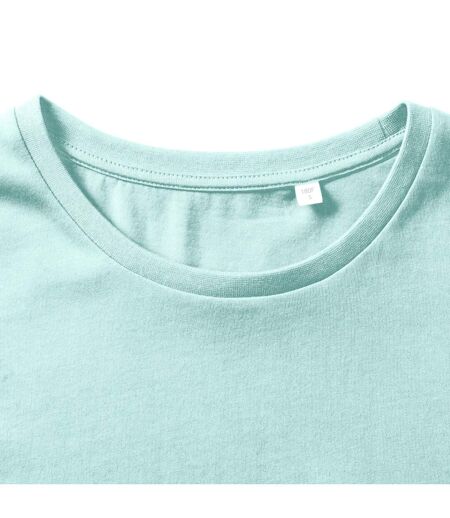 Russell Womens/Ladies Organic Short-Sleeved T-Shirt (Aqua Blue)