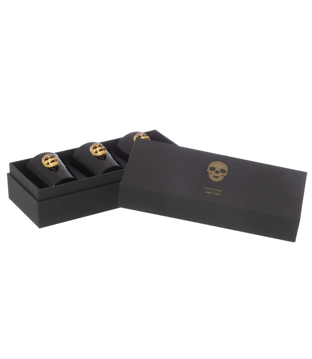 Lot de 3 Bougies Parfumées Crane Nuit 21cm Mysterious Palace-2