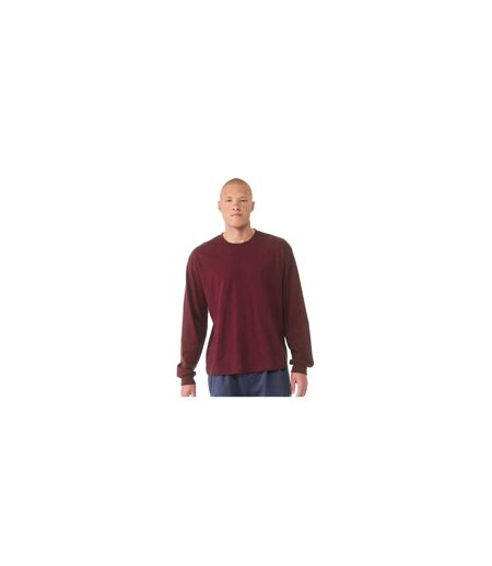 Unisex Adult Heavyweight Boxy Long-sleeved T-shirt Maroon Bella + Canvas