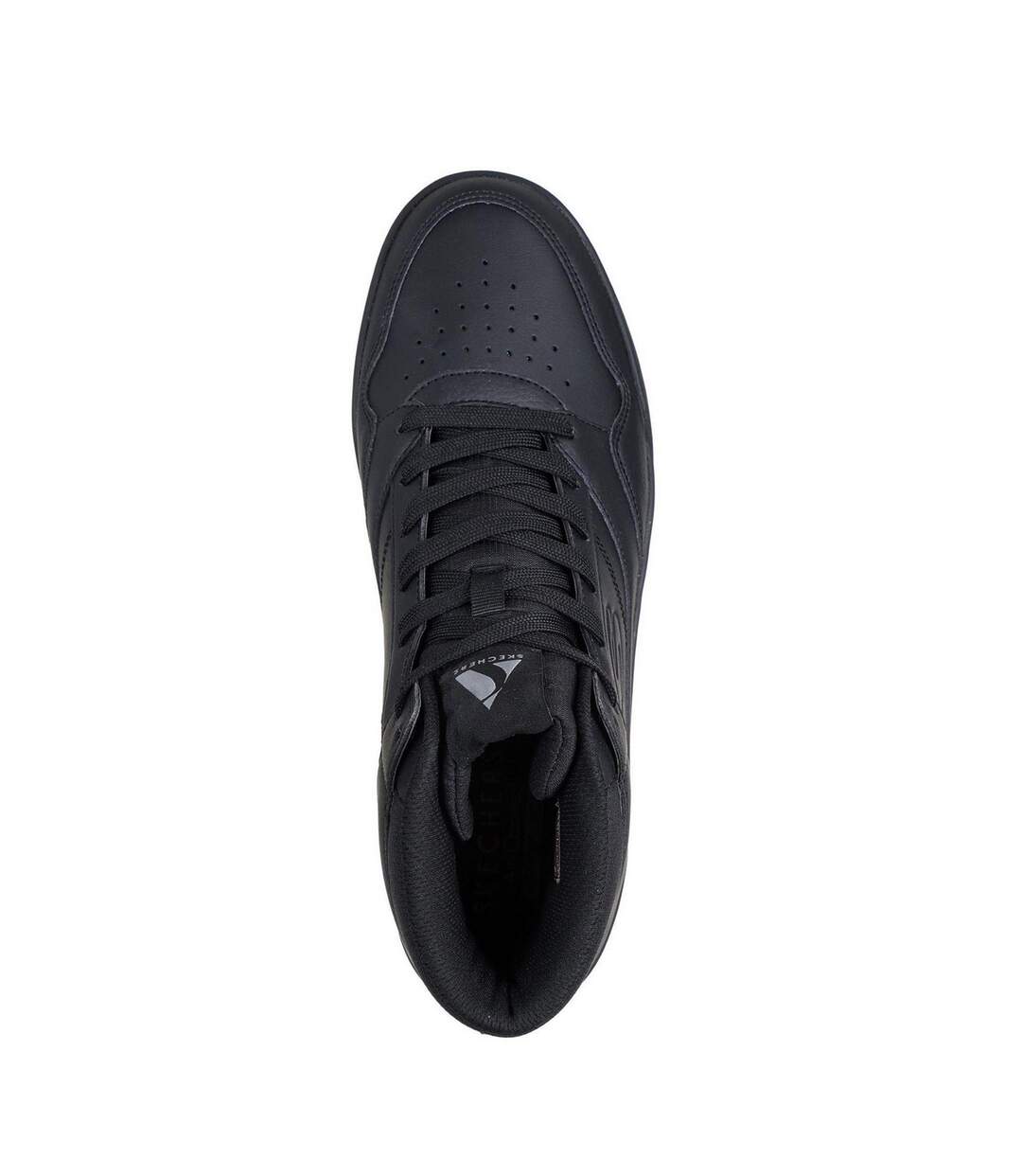 Mens Overlay High Top Trainers Black Skechers-4