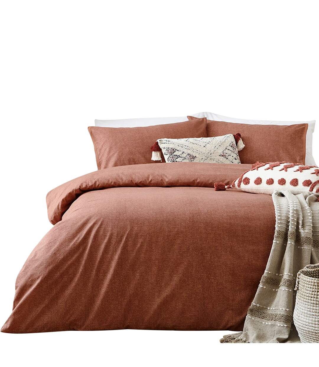 Claybourne duvet cover set pecan The Linen Yard-2