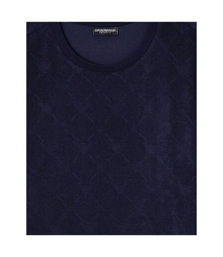 Mens Diamond Jacquard T-shirt Navy Emporio Armani EA7