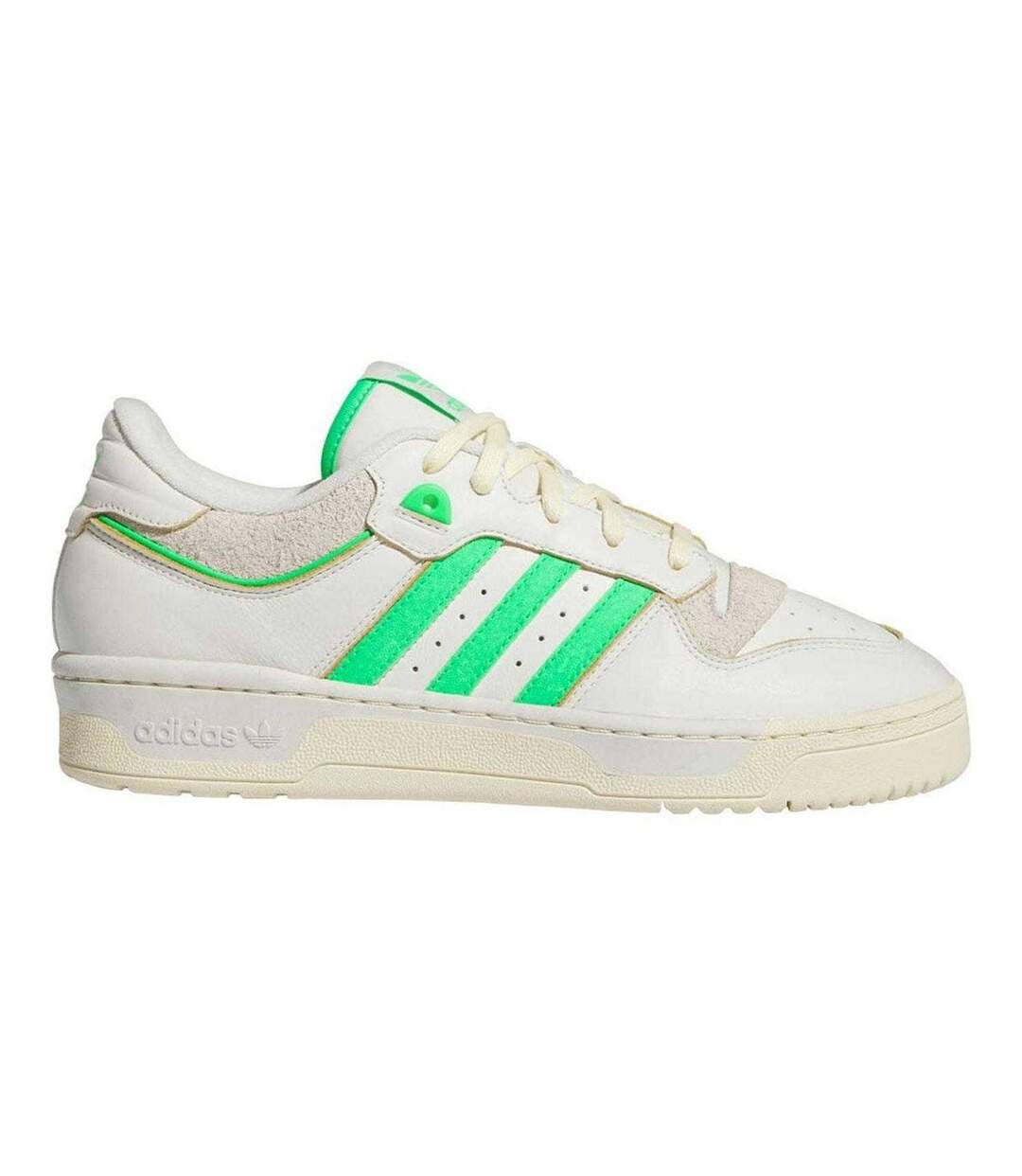 Baskets Rivalry Homme Blanc Vert Fluo Adidas-4