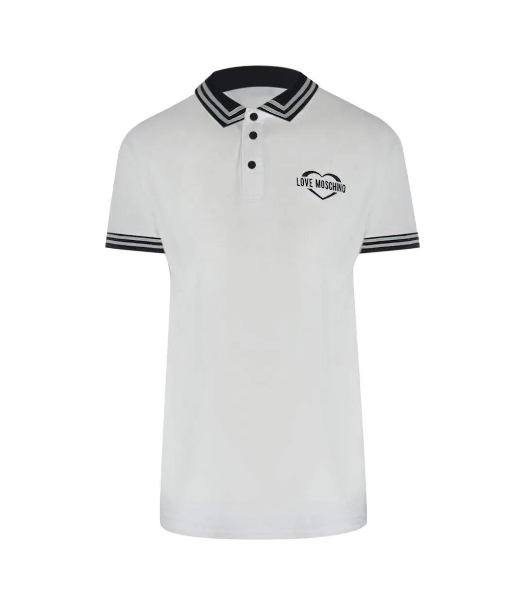Polo Homme Blanc Love Moschino-1