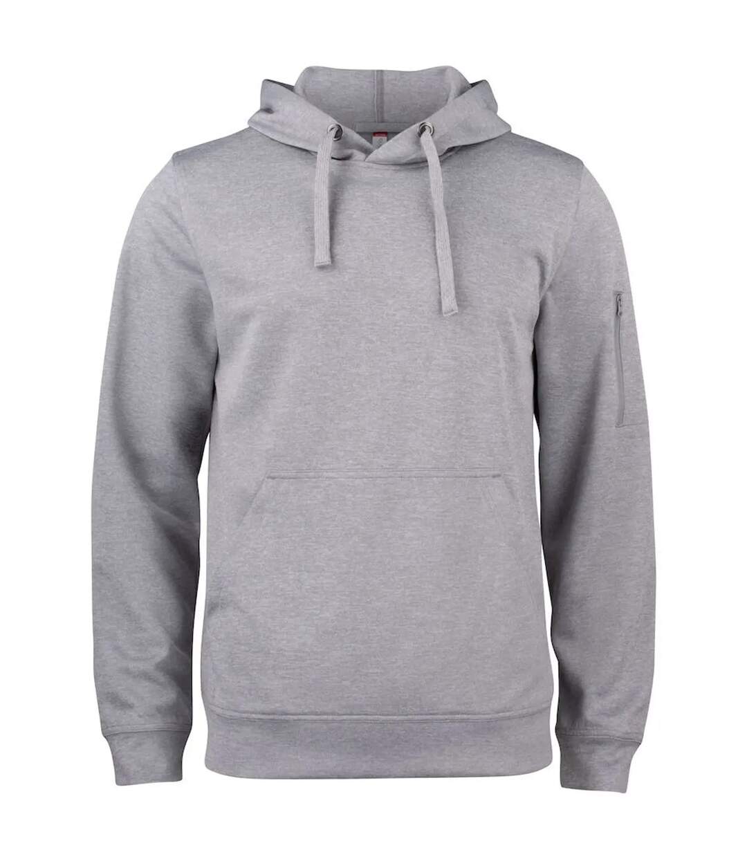 Unisex Adult Basic Active Pullover Hoodie Grey Melange Clique-1