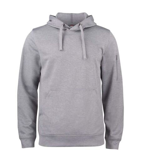 Unisex Adult Basic Active Pullover Hoodie Grey Melange Clique