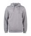 Unisex Adult Basic Active Pullover Hoodie Grey Melange Clique-1