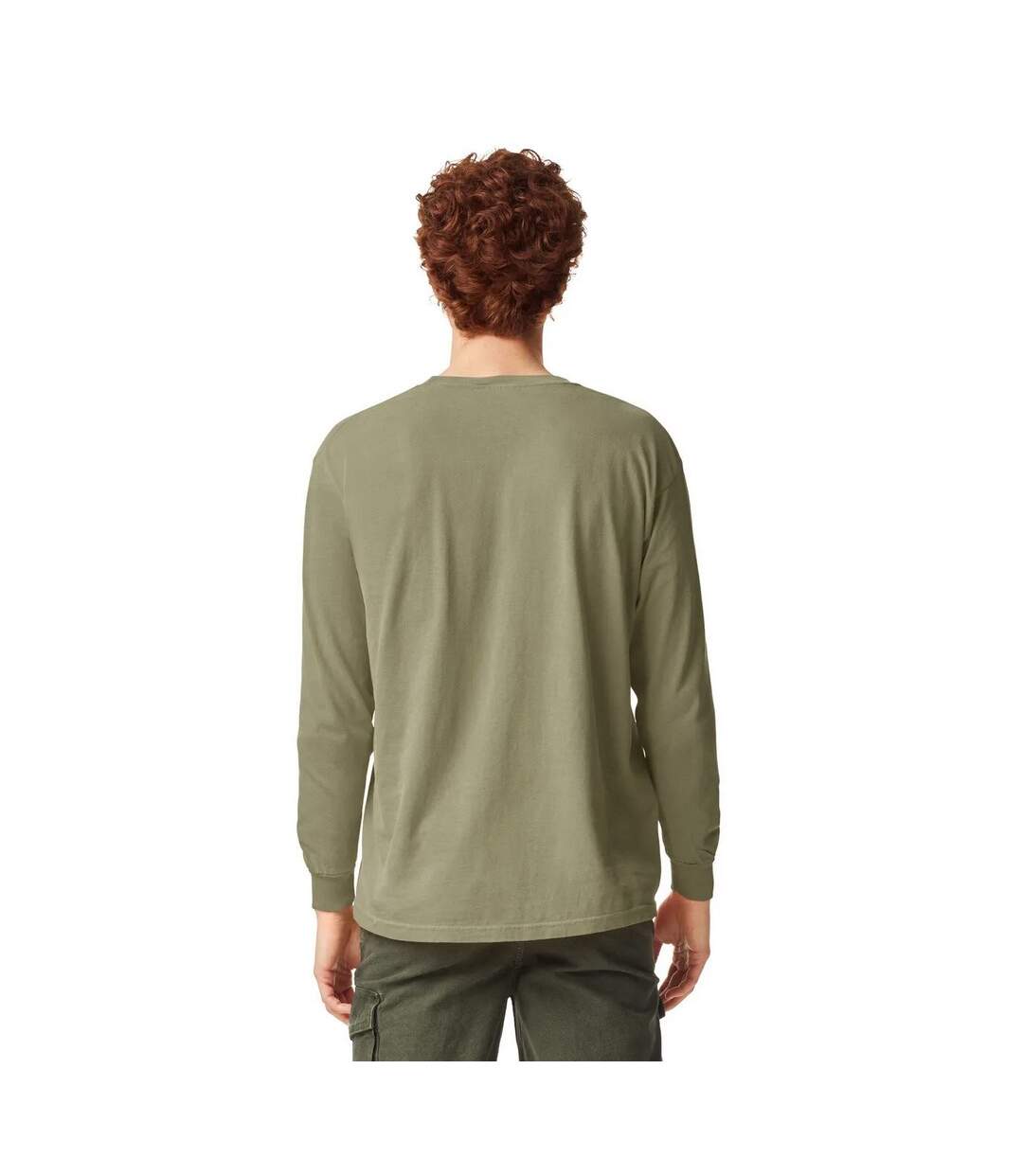 Unisex Adult T-shirt Khaki Green Comfort Colors-2