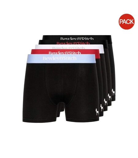 Pack of 5  Mens columba boxer shorts  black/mixed Bewley & Ritch