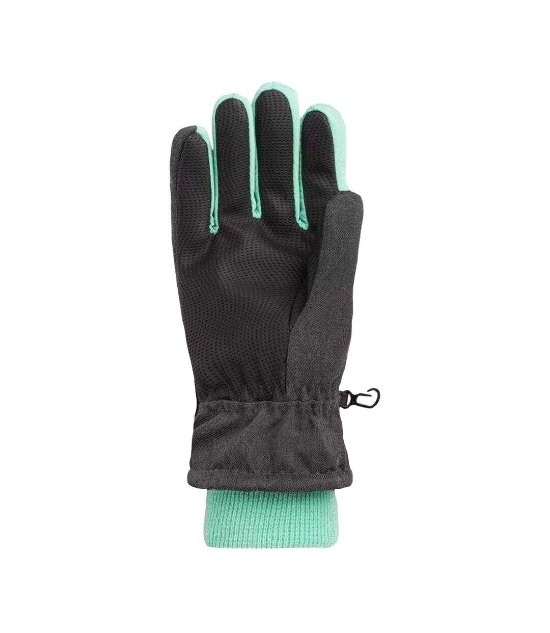 Gants De Ski Motif/style Logo Brise Enfant Noir Vert Bejo-2