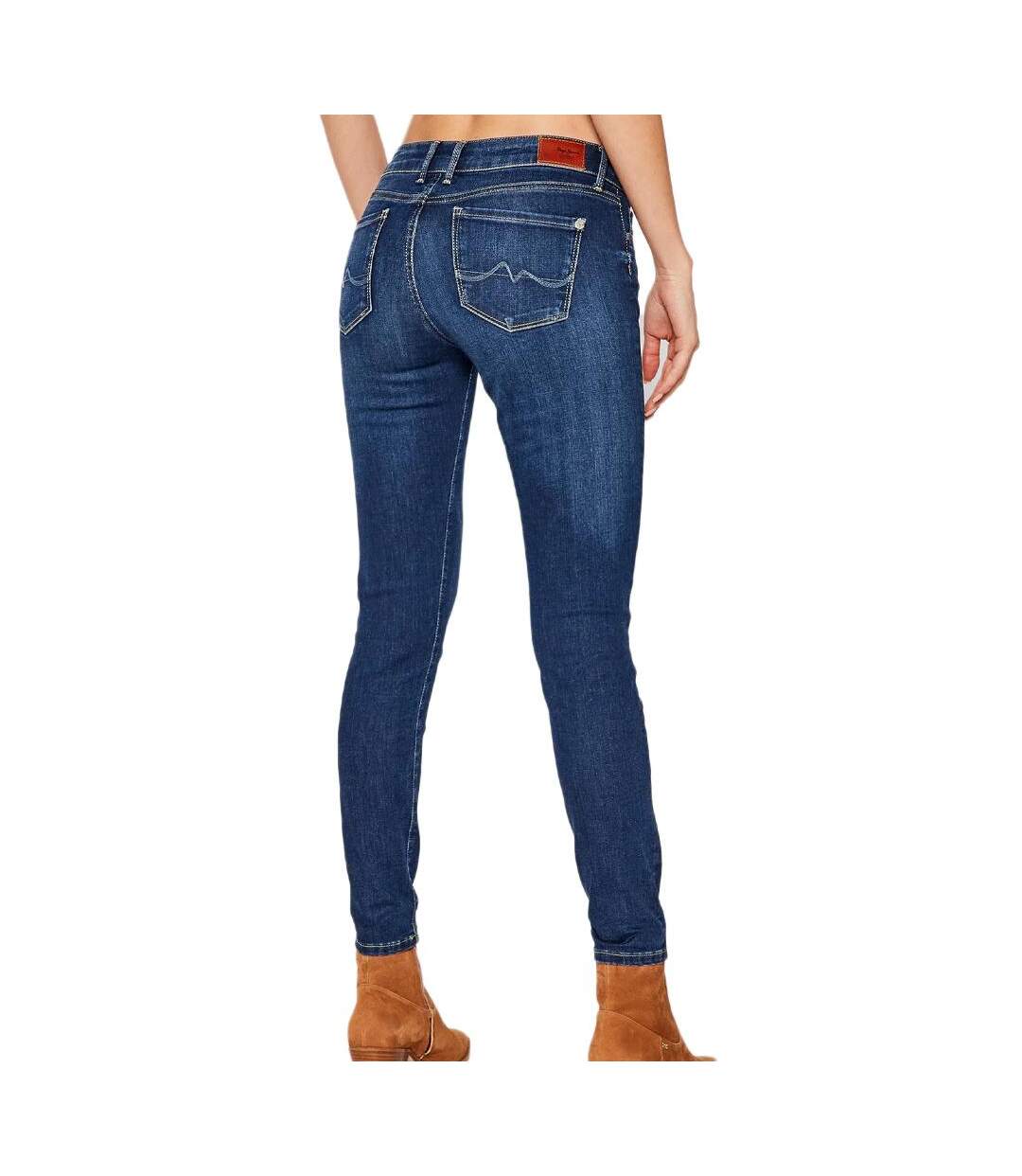 Jean straight bleu foncé femme pepe jeans soho - w27-l30-2