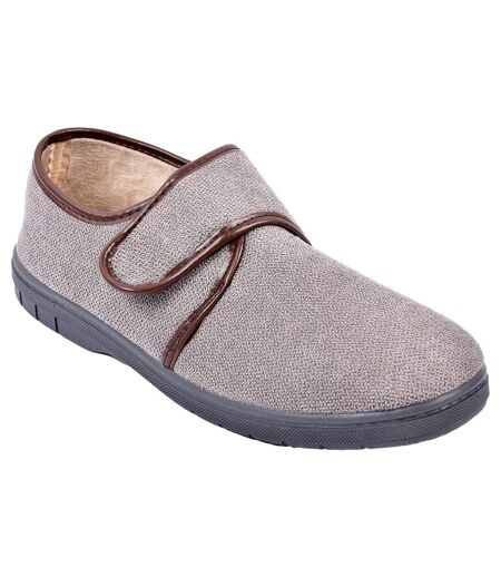 CHARENTAISE Homme Pantoufle PREMIUM MU9985 GRIS