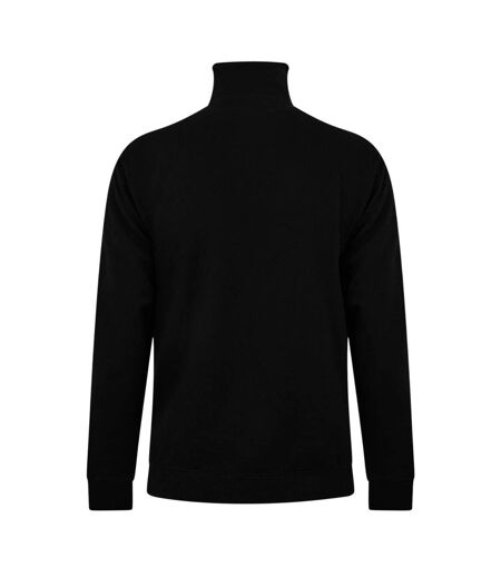 Unisex Adult Fleece Quarter Zip Rugby Sweatshirt Black Castore