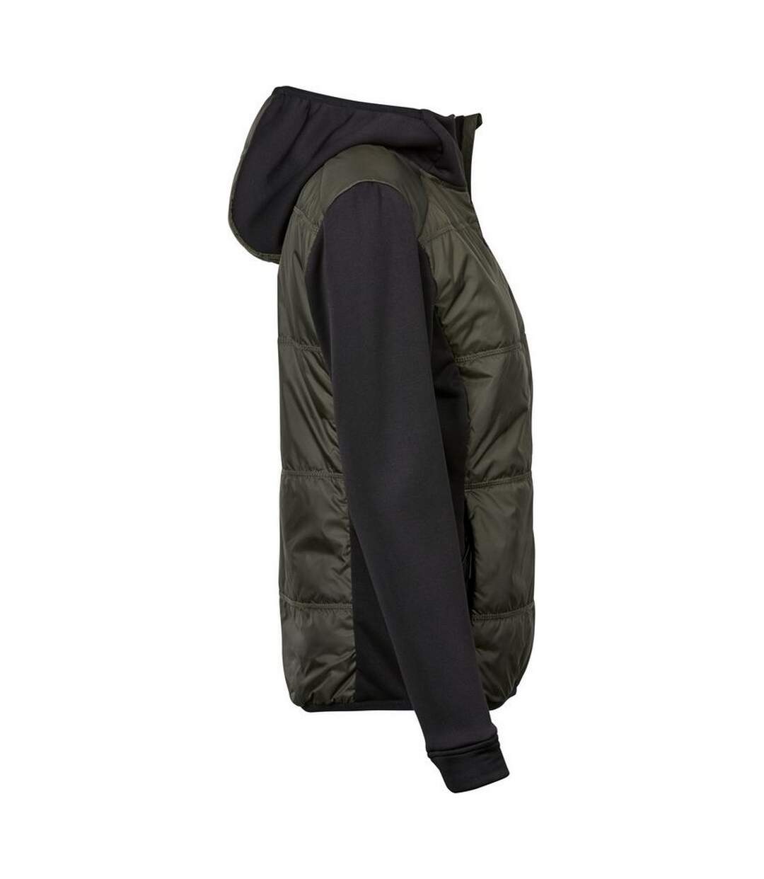 Womens/ladies stretch hooded jacket deep green/black Tee Jay