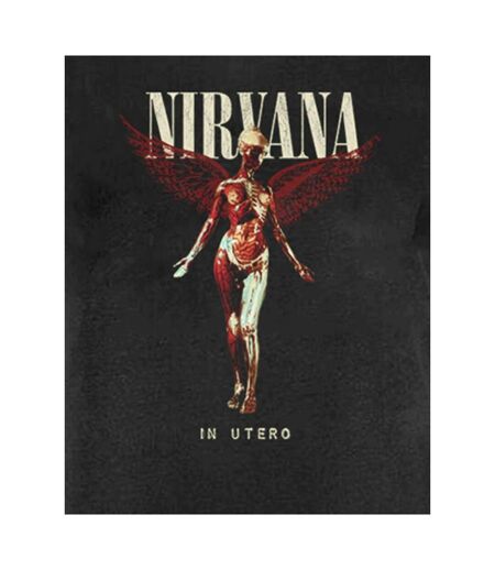 Amplified Womens/Ladies In Utero Nirvana T-Shirt Dress (Charcoal)