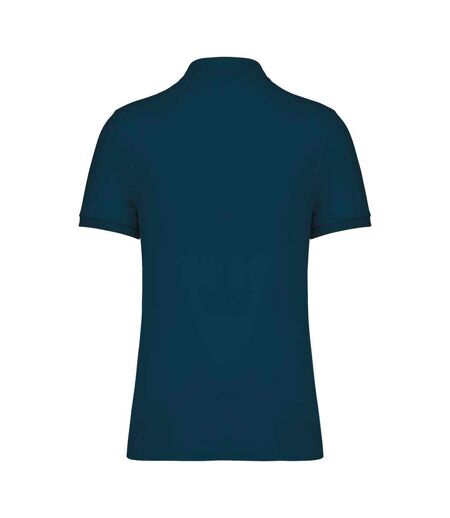 Mens Pique Polo Shirt Peacock Blue Native Spirit