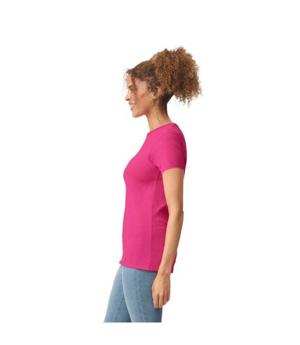 Gildan Womens/Ladies Softstyle Plain Ringspun Cotton Fitted T-Shirt (Heliconia) - UTPC5864