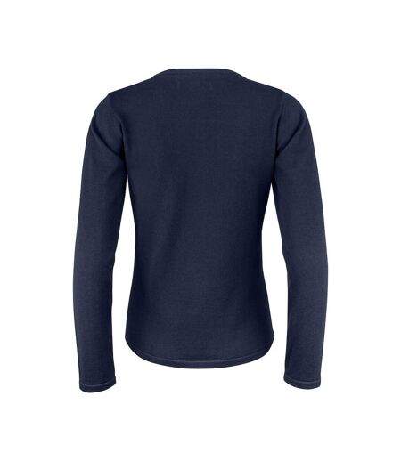 Womens/ladies Knitted Cardigan Navy James Harvest