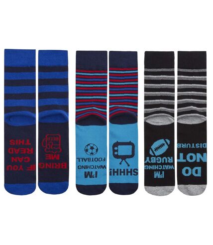 Chaussettes homme noir / bleu marine / bleu Universal Textiles