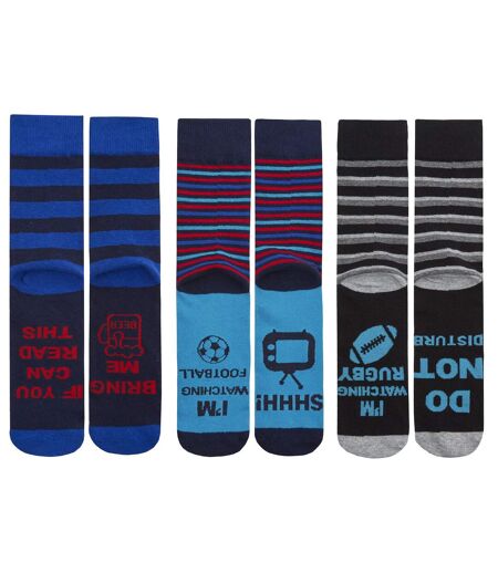 Chaussettes homme noir / bleu marine / bleu Universal Textiles