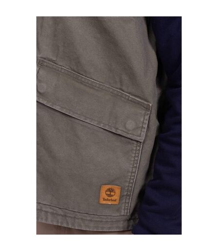 Mens Washed Ribbed Collar Gilet Leaf Green Timberland