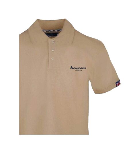 Polo Motif/style Union Jack Homme Beige Aquascutum