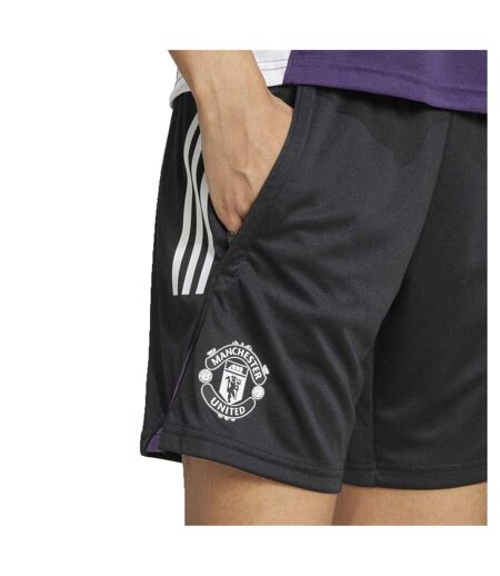 Womens/ladies Manchester United Fc Shorts Black Adidas