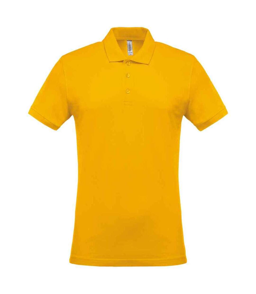 Mens pique polo shirt yellow Kariban