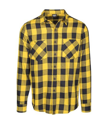 Chemise Motif/style À Carreaux Homme Noir Jaune Urban Classics