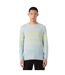 Mens Striped Long-sleeved Sweatshirt Light Blue Yellow Emporio Armani EA7-4