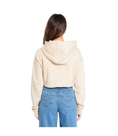 Sweat Court À Capuche Femme Crème Be You