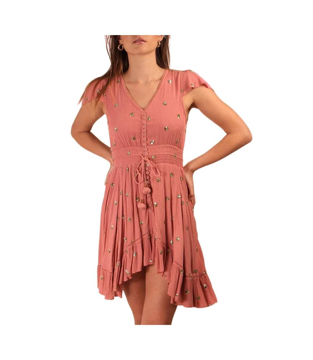 Robe rose femme goa chica-1