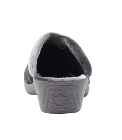 Chaussons mules amaretto femme gris Lunar