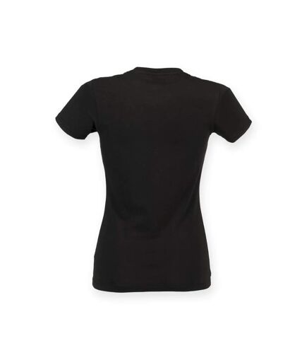 Skinni Fit - T-shirt FEEL GOOD - Femme (Noir) - UTPC6645