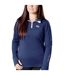 Womens/ladies Birkby Fleece Lined Base Layer Top Navy Rose Gold Firefoot-1